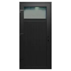 Porte De Service<Porte de service pvc gris anthracite ext. et blanc int. 80 x h.205 cm poussant droit