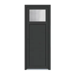 Porte De Service<Porte de service pvc gris anthracite ext. et blanc int. 80 x h.205 cm poussant droit