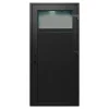 Porte de service pvc gris anthracite ext. et blanc int 80 x h.205 cm poussant gauche- Porte De Service