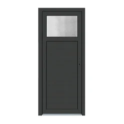 Porte De Service<Porte de service pvc gris anthracite ext. et blanc int 90 x h.205 cm poussant gauche