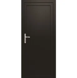 Porte De Service<Porte de service pvc pleine gris anthracite ext. et blanc int. 90 x h.205 cm poussant droit
