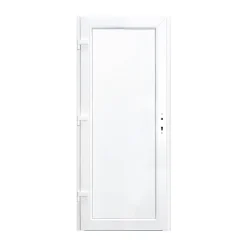 Porte De Service<Porte de service pvc pleine gris anthracite ext. et blanc int. 90 x h.205 cm poussant droit