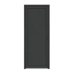 Porte de service pvc pleine gris anthracite ext. et blanc int. 80 x h.205 cm poussant gauche- Porte De Service