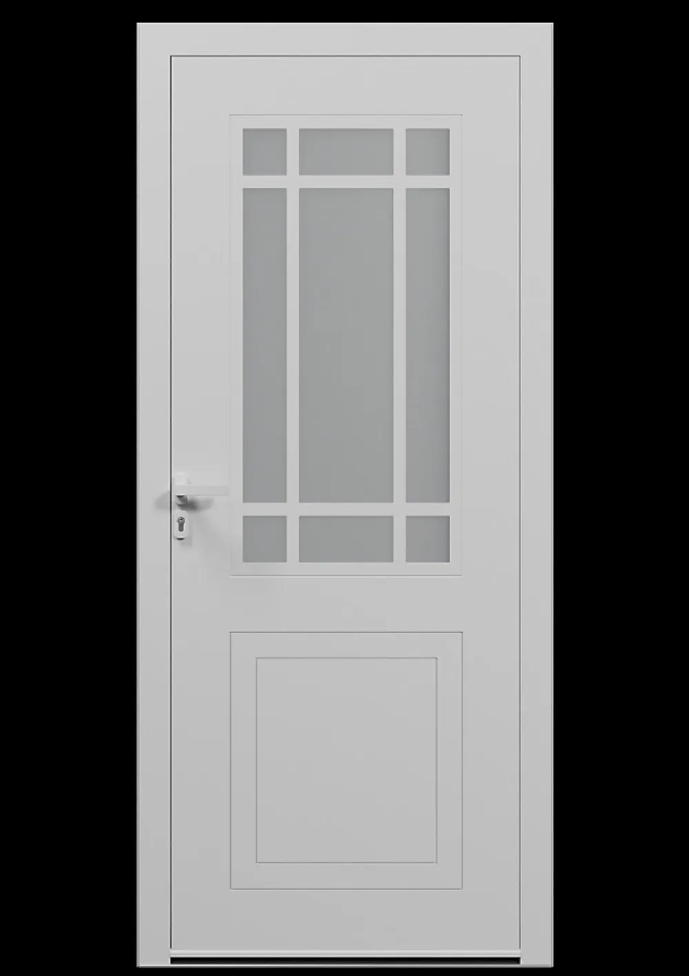 4ALU Porte D'Entrée<Porte d'entrée alu blanc Betina H.215 x l.90 cm poussant droit