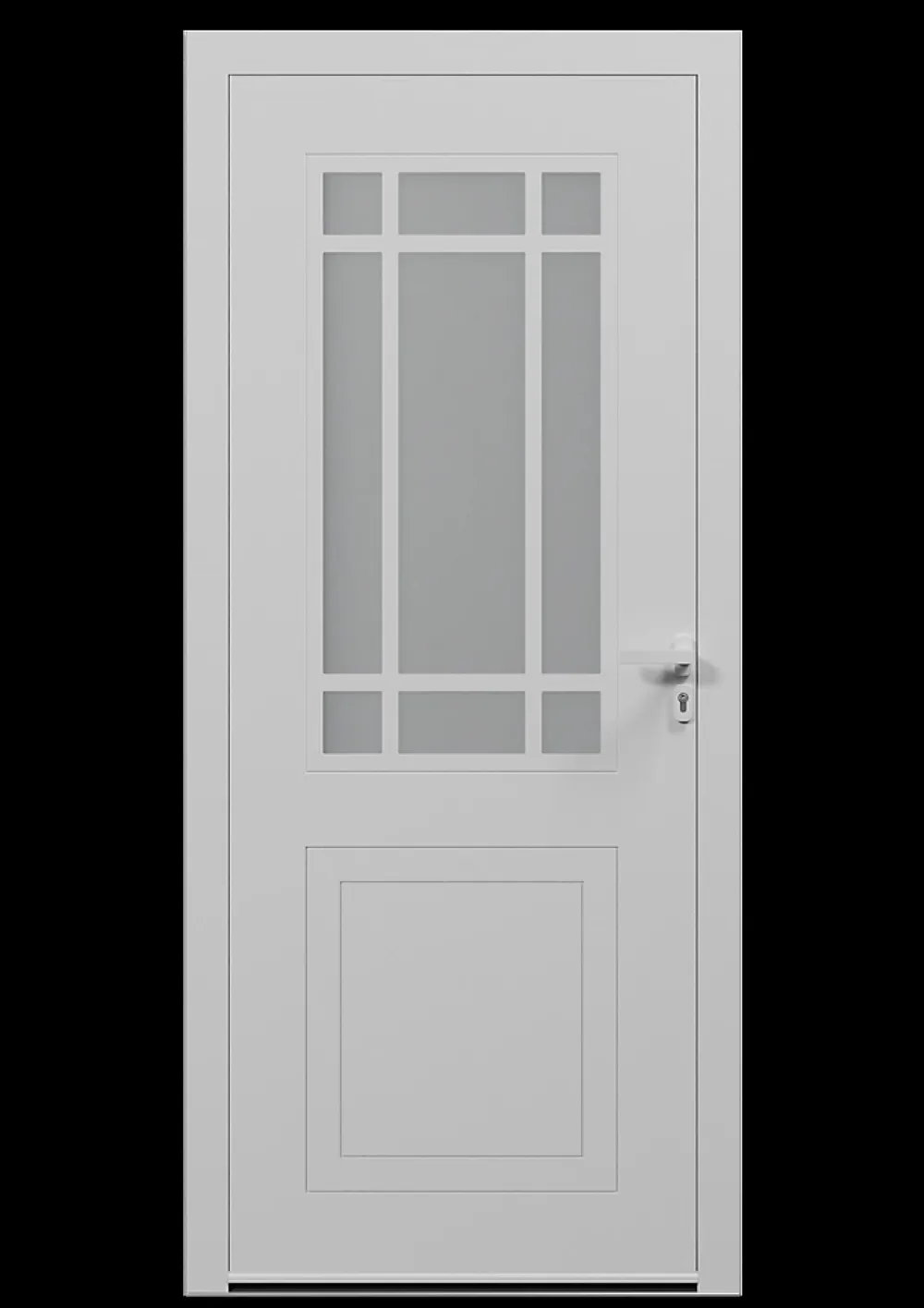 4ALU Porte D'Entrée<Porte d'entrée alu blanc Betina H.215 x l.90 cm poussant gauche