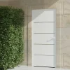 4ALU Porte d'entrée alu blanc Cecina H.215 x l.90 cm poussant gauche- Porte D'Entrée