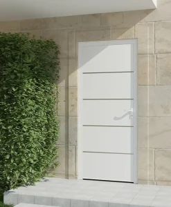 4ALU Porte d'entrée alu blanc Cecina H.215 x l.90 cm poussant gauche- Porte D'Entrée