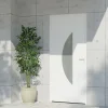 4ALU Porte D'Entrée<Porte d'entrée alu blanc Demi Lune H.215 x l.90 cm poussant gauche