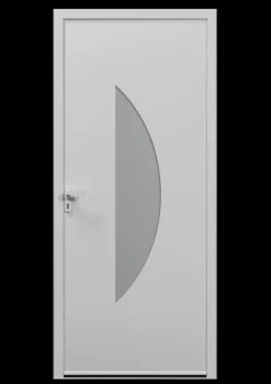 4ALU Porte D'Entrée<Porte d'entrée alu blanc Demi Lune H.215 x l.90 cm poussant droit