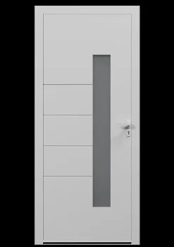 4ALU Porte d'entrée alu blanc Harumi H.215 x l.90 cm poussant gauche- Porte D'Entrée