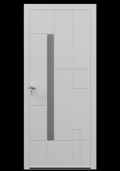 4ALU Porte D'Entrée<Porte d'entrée alu blanc Imani H.215 x l.90 cm poussant droit