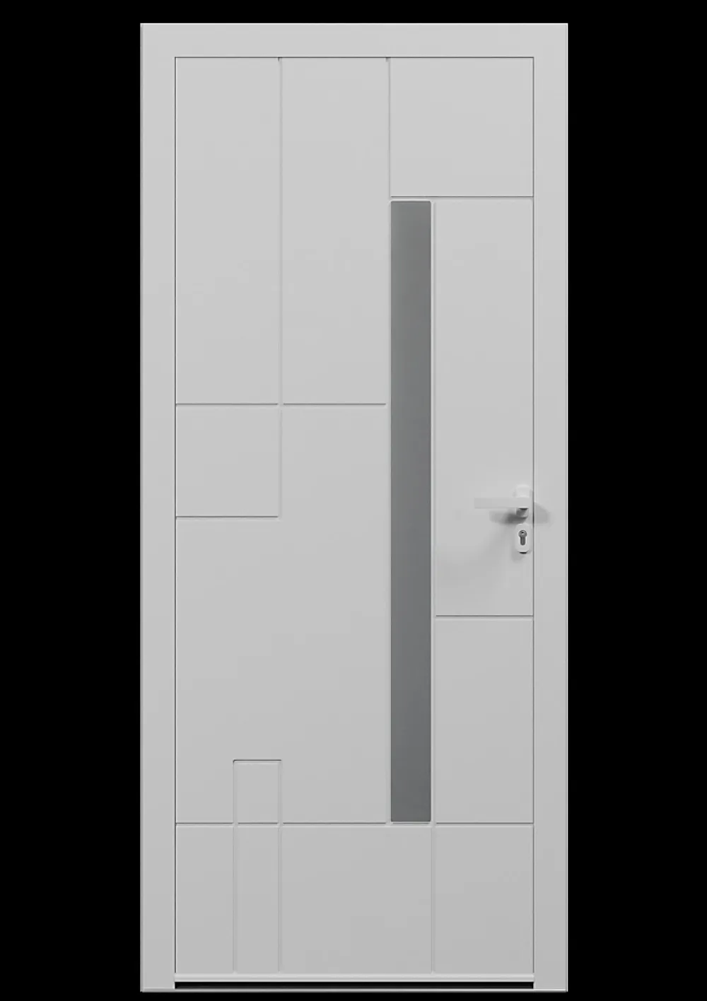 4ALU Porte D'Entrée<Porte d'entrée alu blanc Imani H.215 x l.90 cm poussant gauche