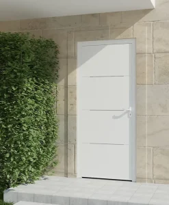 4ALU Porte D'Entrée<Porte d'entrée alu blanc Leme H.215 x l.90 cm poussant gauche