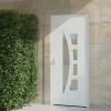 4ALU Porte d'entrée alu blanc Rylie H.215 x l.90 cm poussant droit- Porte D'Entrée