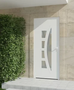 4ALU Porte d'entrée alu blanc Rylie H.215 x l.90 cm poussant gauche- Porte D'Entrée
