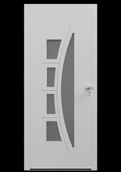 4ALU Porte d'entrée alu blanc Rylie H.215 x l.90 cm poussant gauche- Porte D'Entrée
