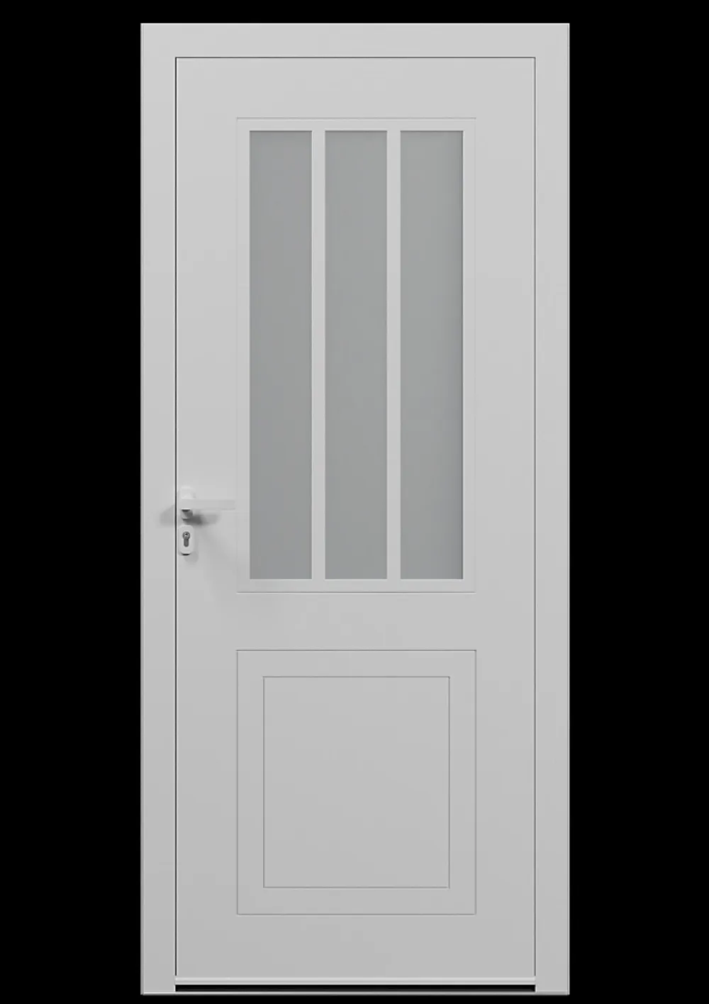 4ALU Porte D'Entrée<Porte d'entrée alu blanc Sestri H.215 x l.90 cm poussant droit