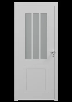 4ALU Porte d'entrée alu blanc Sestri H.215 x l.90 cm poussant gauche- Porte D'Entrée