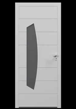 4ALU Porte d'entrée alu blanc Tegan H.215 x l.90 cm poussant gauche- Porte D'Entrée