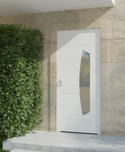 4ALU Porte D'Entrée<Porte d'entrée alu blanc Tegan H.215 x l.90 cm poussant droit