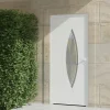 4ALU Porte d'entrée alu blanc Zaria H.215 x l.90 cm poussant gauche- Porte D'Entrée