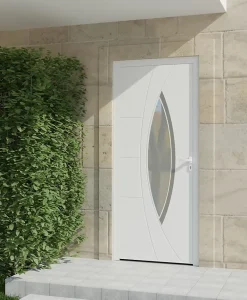 4ALU Porte d'entrée alu blanc Zaria H.215 x l.90 cm poussant gauche- Porte D'Entrée