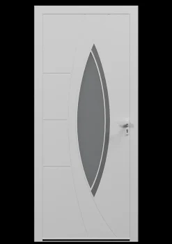 4ALU Porte d'entrée alu blanc Zaria H.215 x l.90 cm poussant gauche- Porte D'Entrée