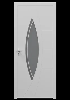4ALU Porte d'entrée alu blanc Zaria H.215 x l.90 cm poussant droit- Porte D'Entrée