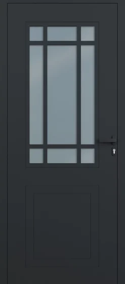 4ALU Porte D'Entrée<Porte d'entrée alu gris Betina H.215 x l.90 cm poussant gauche