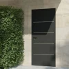 4ALU Porte d'entrée alu gris Cecina H.215 x l.90 cm poussant droit- Porte D'Entrée