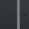 4ALU Porte D'Entrée<Porte d'entrée alu gris Imani H.215 x l.90 cm poussant gauche
