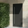 4ALU Porte d'entrée alu gris Kapas H.215 x l.90 cm poussant droit- Porte D'Entrée