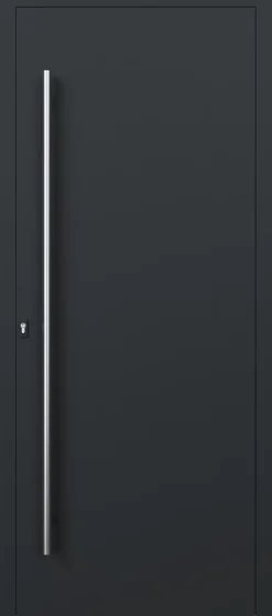 4ALU Porte d'entrée alu gris Kapas H.215 x l.90 cm poussant droit- Porte D'Entrée