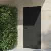 4ALU Porte d'entrée alu gris Madryn H.215 x l.90 cm poussant droit- Porte D'Entrée