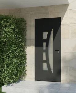 4ALU Porte D'Entrée<Porte d'entrée alu gris Rylie H.215 x l.90 cm poussant gauche