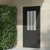 4ALU Porte d'entrée alu gris Sestri H.215 x l.90 cm poussant gauche- Porte D'Entrée