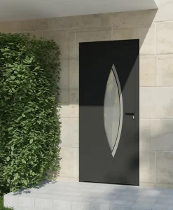 4ALU Porte d'entrée alu gris Zaria H.215 x l.90 cm poussant gauche- Porte D'Entrée