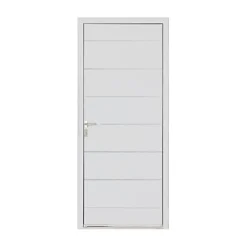 Porte d'entrée aluminium Alexandra blanc 80 x h.215 cm poussant gauche- Porte D'Entrée