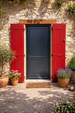 Gd Menuiseries Porte D'entrée Bois Pleine Elina, H.215xl.90 Côte Tableau, P.droit- Porte D'Entrée