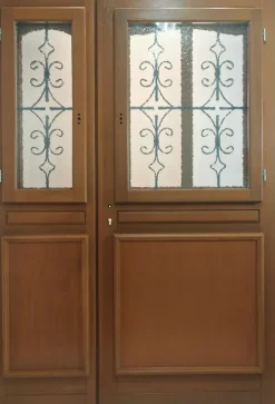 Gd Menuiseries Porte D'Entrée<Porte D'entrée Bois Tiercée Vitrée Vauban H.215 X L.120 Côte Tableau P. Gauche