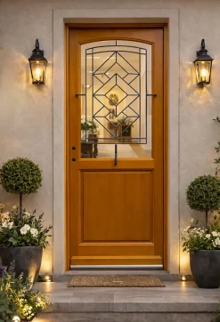 Gd Menuiseries Porte D'Entrée<Porte D'entrée Bois Vitrage Transparent, Elioth, H.215xl.90 Côte Tableau P.droit Poignée, Barillet