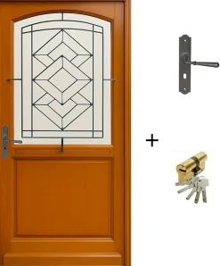 Gd Menuiseries Porte D'Entrée<Porte D'entrée Bois Vitrage Transparent, Elioth, H.215xl.90 Côte Tableau P.droit Poignée, Barillet