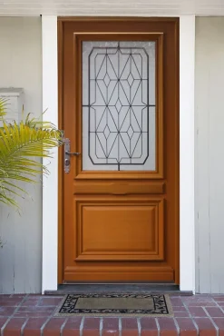 Gd Menuiseries Porte D'entrée Bois Vitrée Anis, H.215xl.90 Côte Tableau P.droit- Porte D'Entrée