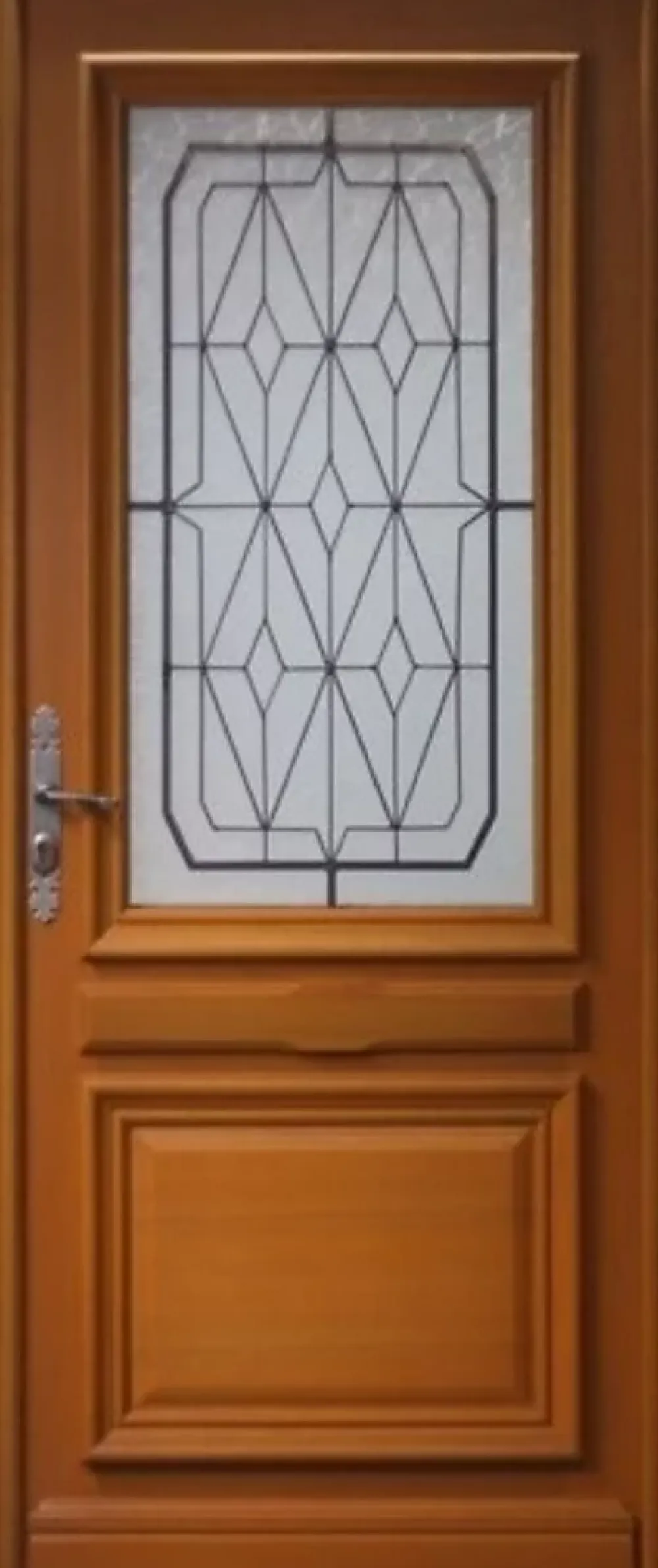 Gd Menuiseries Porte D'entrée Bois Vitrée Anis, H.215xl.90 Côte Tableau P.droit- Porte D'Entrée