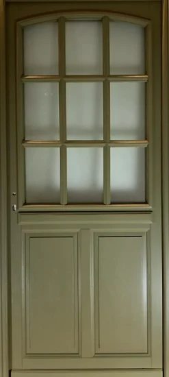 Gd Menuiseries Porte D'Entrée<Porte D'entrée Bois Vitrée Andore Vert Ral 7002, H.215xl.80 Côte Tableau P.droit