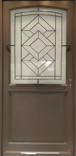 Gd Menuiseries Porte D'Entrée<Porte D'entrée Bois Vitrée Elodie Gris Ral 7039, H.215xl.90 Côte Tableau P. Gauche