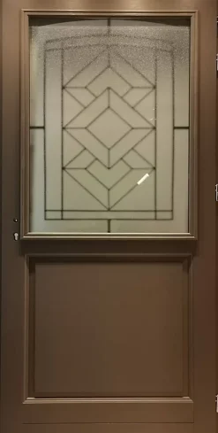 Gd Menuiseries Porte D'Entrée<Porte D'entrée Bois Vitrée Elodie Gris Ral 7039, H.215xl.90 Côte Tableau P. Gauche