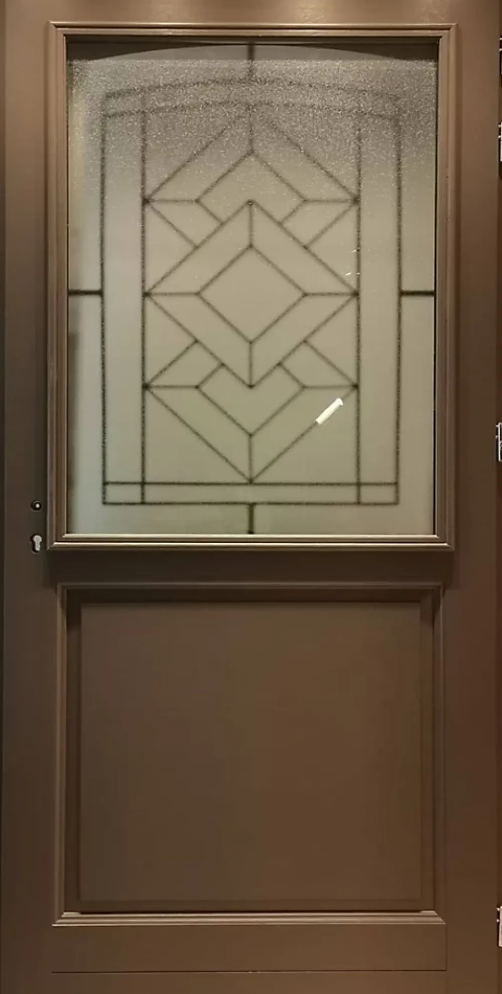 Gd Menuiseries Porte D'Entrée<Porte D'entrée Bois Vitrée Elodie Gris Ral 7039, H.215xl.90 Côte Tableau P. Gauche