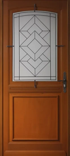 Gd Menuiseries Porte D'Entrée<Porte D'entrée Bois Vitrée Elma, H.215xl.90 Côte Tableau P.gauche, Poignee, Barillet