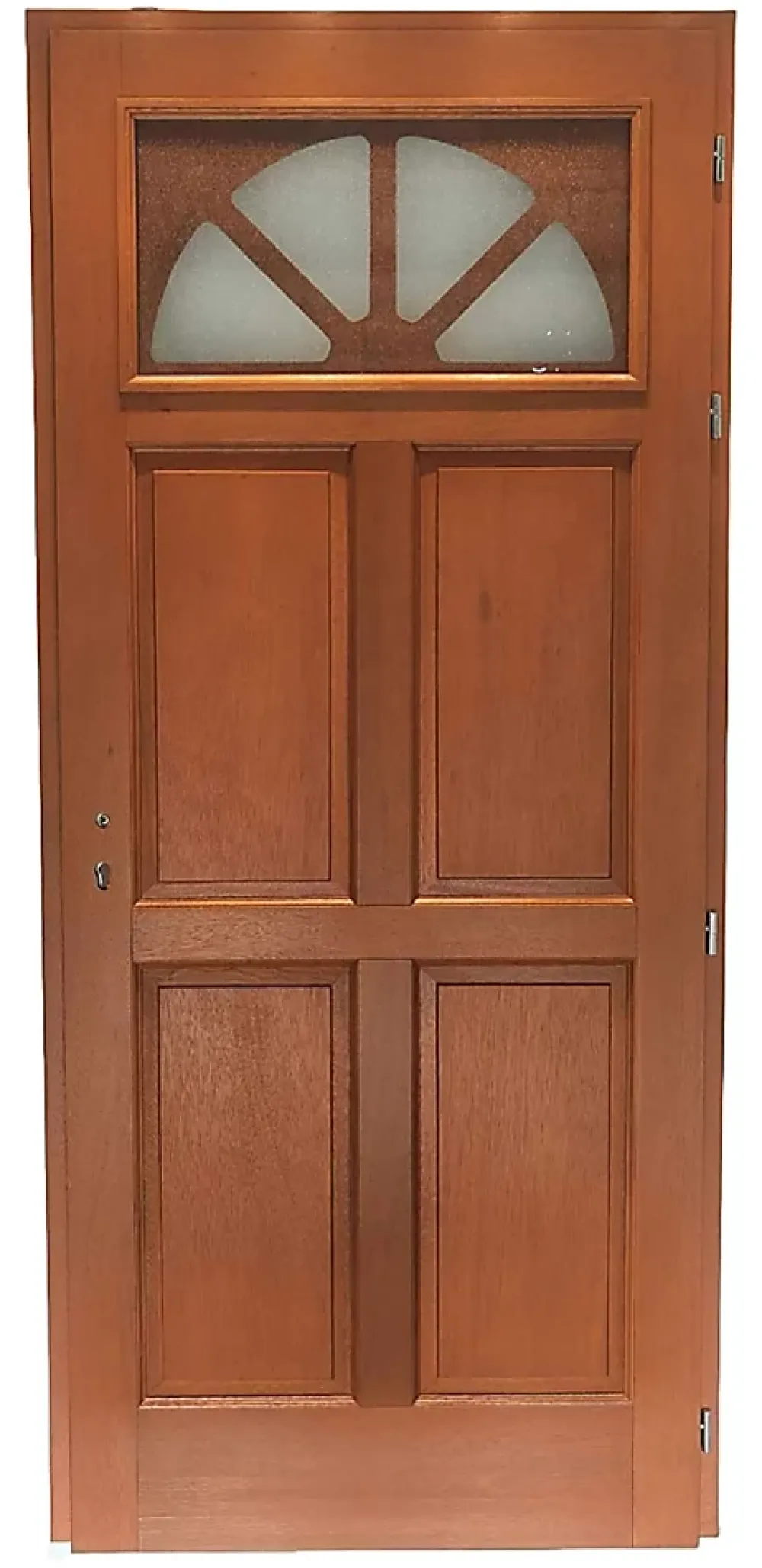 Gd Menuiseries Porte D'entrée Bois Vitrée Ferji, H.215xl.90 Côte Tableau P.gauche, Poignée, Barillet- Porte D'Entrée